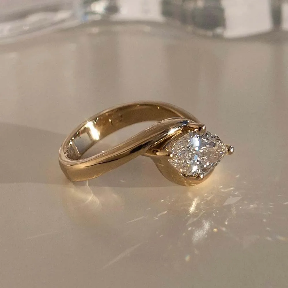 

MUXIFC 1/2CT Marquise Cut Moissanite Engagement Ring for Women D VVS1 Diamond Solitaire Wedding Band 925 Sterling Silver Jewelry