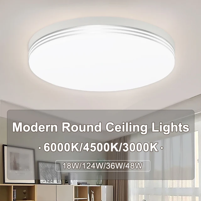 Round LED Ceiling Light Simple Square Ceiling Lights Modern Kitchen Ceiling Lighting Fixture Led Panel Lamp for Balcony Corridor