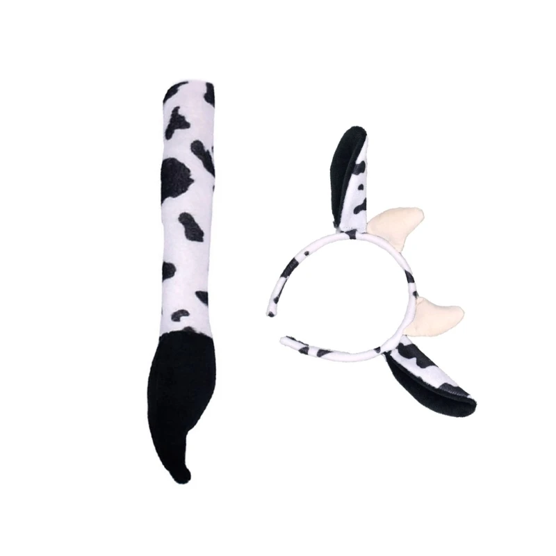 652F 2PCS Zebras/Humffe/Leopard/Cow Trang phục đặt băng đô động vật có đuôi