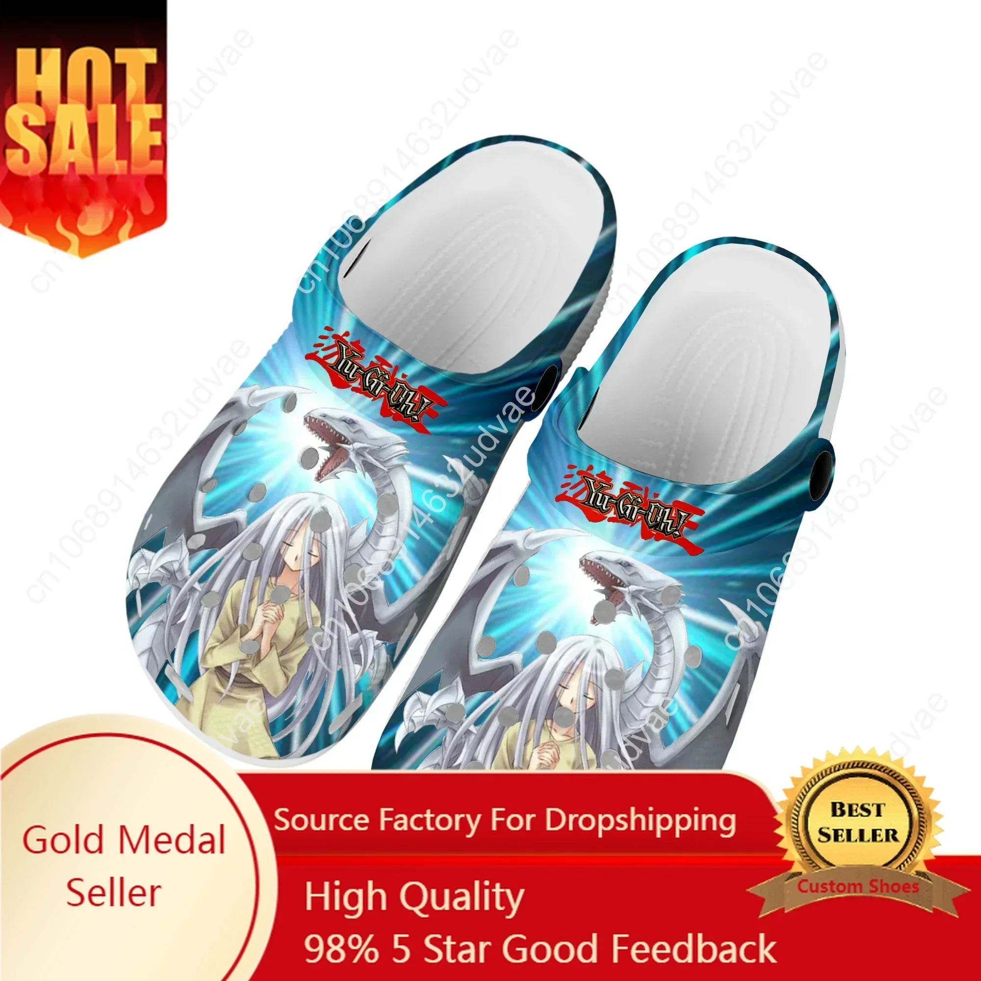 

Yu-Gi-Oh Kaiba Blue Eyes White Dragon Home Clogs Custom Water Shoes Mens Womens Teenager Shoe Garden Clog Beach Hole Slippers