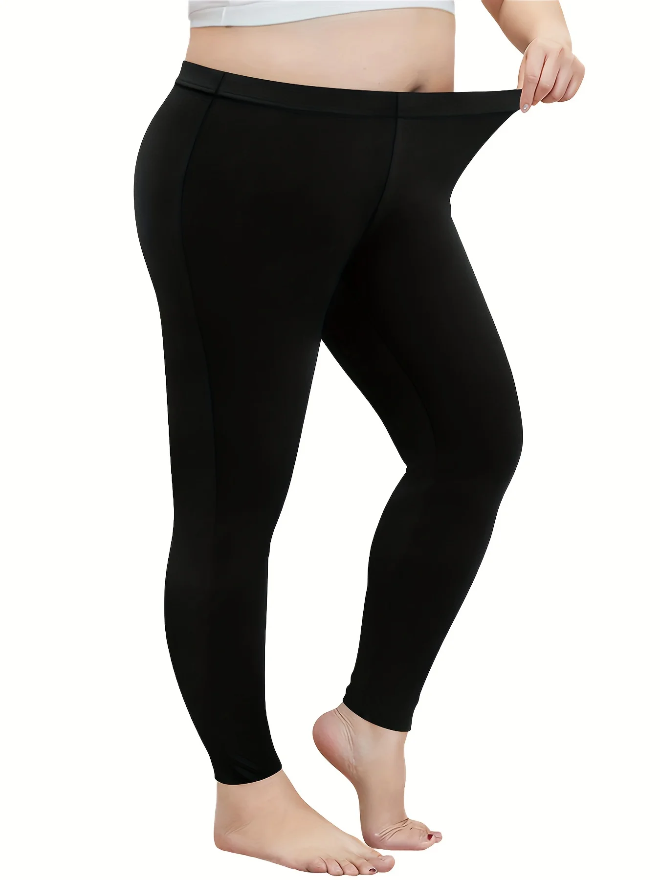 2024 New Plus Size European and American Casual Daily Work Wear Gentle Style Slim Yoga Capri Pants for Women