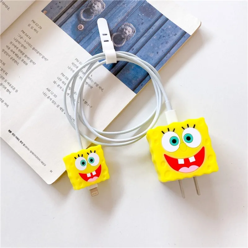 SpongeBob Patrick Star Charger Protective Cover for IPhone 15/14/13/12/11 Pro Max Fast Charging 18W/20W Cute Protective Cover