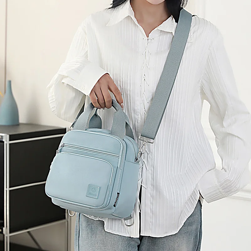 

Pure Color Zipper Single Shoulder Crossbody Bag with Multifunctional Design Available In Multiple Colors