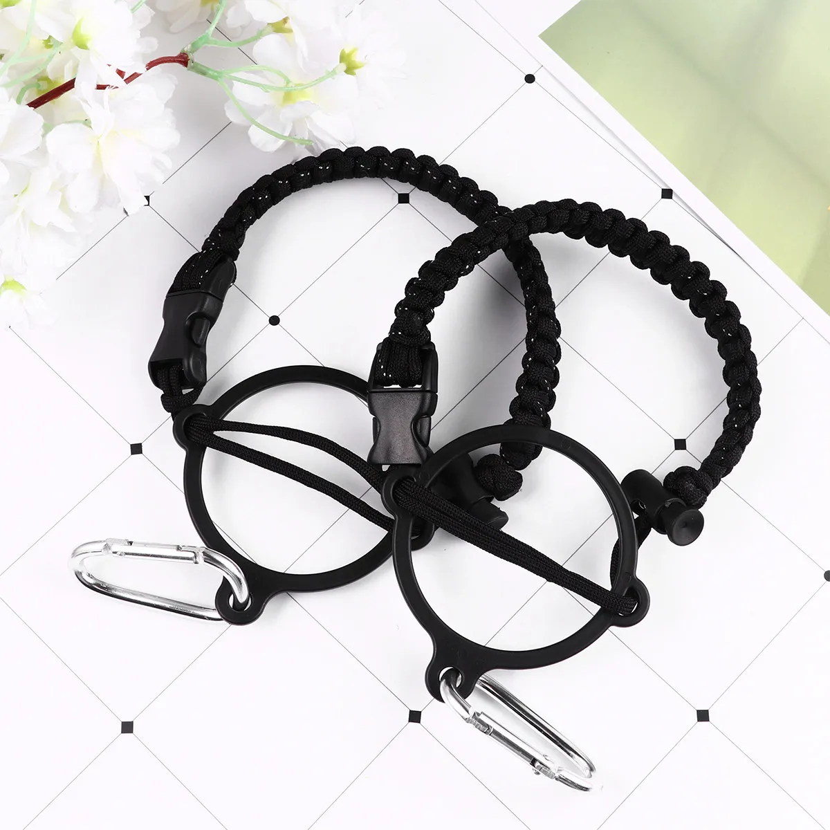 Umbrella Rope Bottle Handle for Insulated Tumblers Secure Bottleneck Grip Corrosion Resistant 113Kg Tensile Strength Outdoor