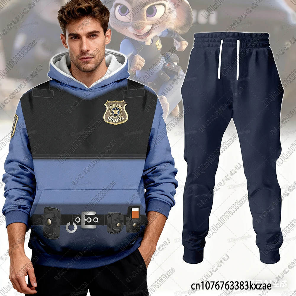 

Disney Zootopia 2 Tracksuit Sets Hoodies+Pants Suits Judy Nick Cosplay Clothing Oversized Warm Sets Christmas Gifts Man Suits