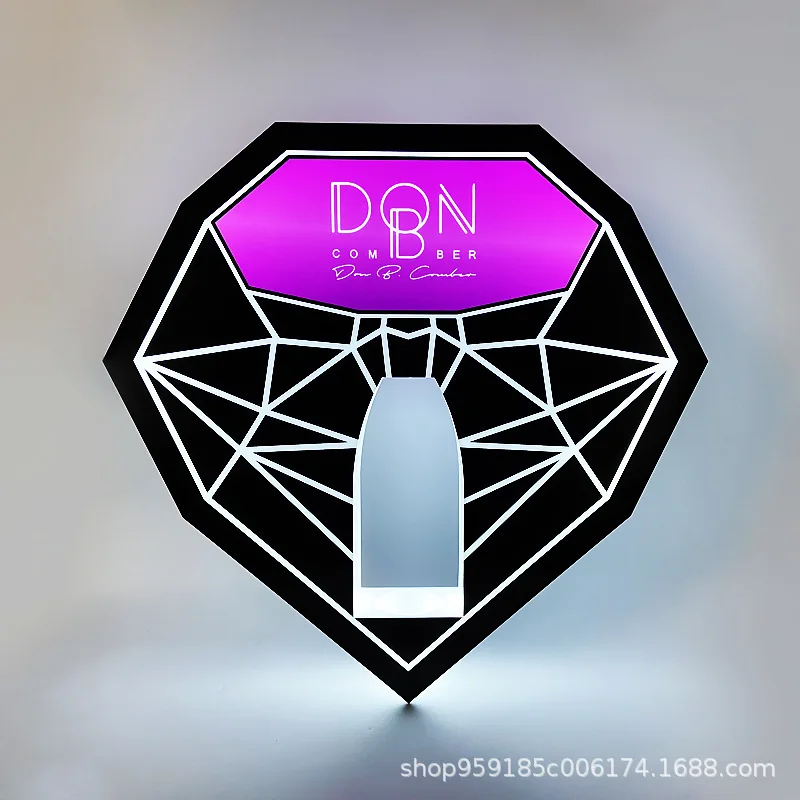

Светодиодная подсветка Diamond Abyss, светящееся винное сиденье, витрина, реквизит для вина KTV, акриловая стойка для шампанского и вина