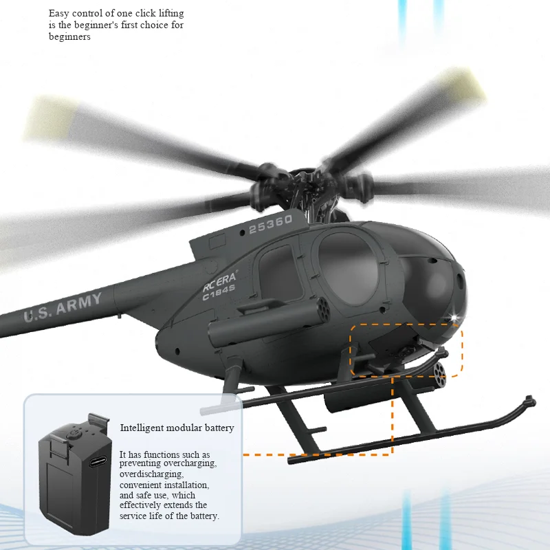 RC ERA C184S RC Helicopter Birdie 6CH Brushless with Optical Flow Positioning C184S Simulation Stunt RC Airplane Toys Model New