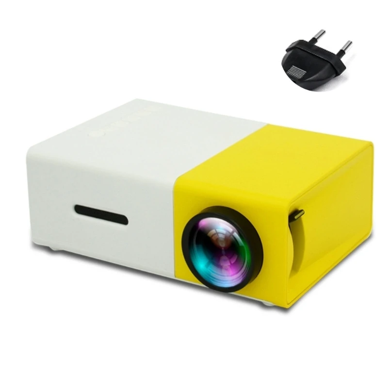 K32C 1080P Projector YG300 Portable LED Projector with Screen, Video Home Theater Projector for USB VGA