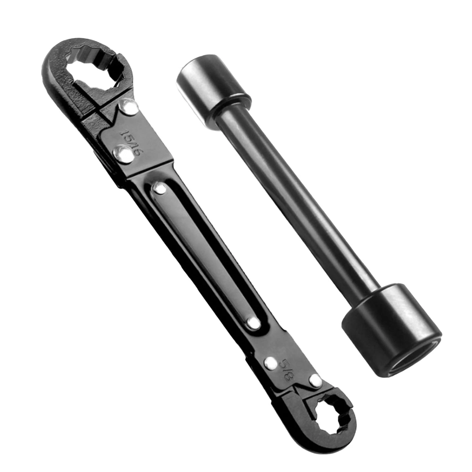 

Steel Angle Stop Removal Tool – Nickel Plated Double-Ended Wrench for Plumbing Valves & Pipes