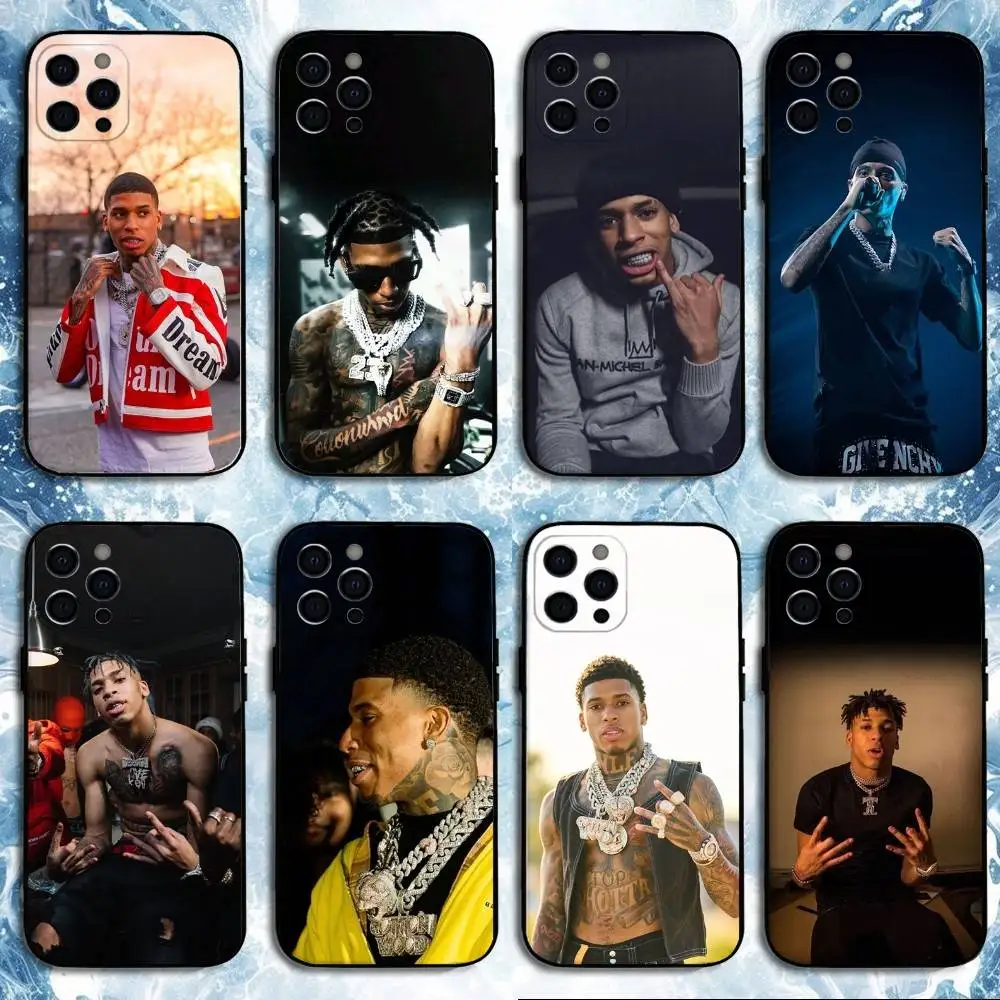 Funda de teléfono Rapper-NLE-Choppa para iPhone17,16,15,14,13,12,11 Plus,Pro Max, funda negra de silicona suave