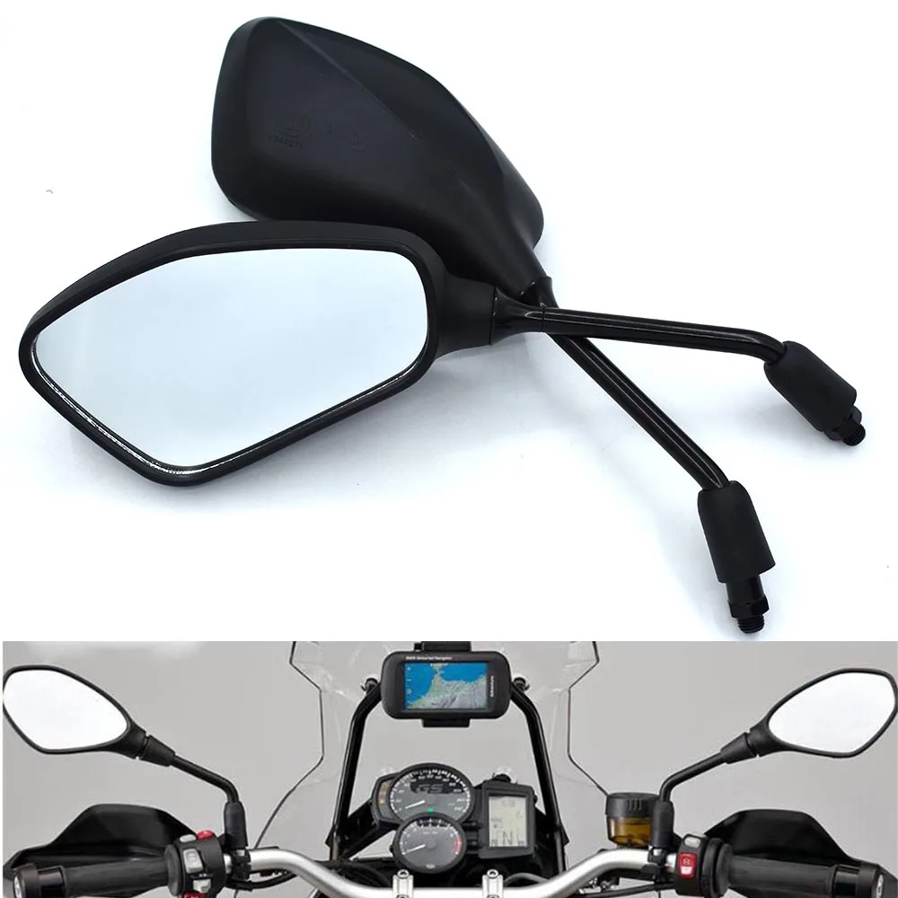 Universal 10mm motorcycle rearview mirror left and right mirror black For BMW R1200R R1200GS F800GS G310R F650GS F700GS R1150GS