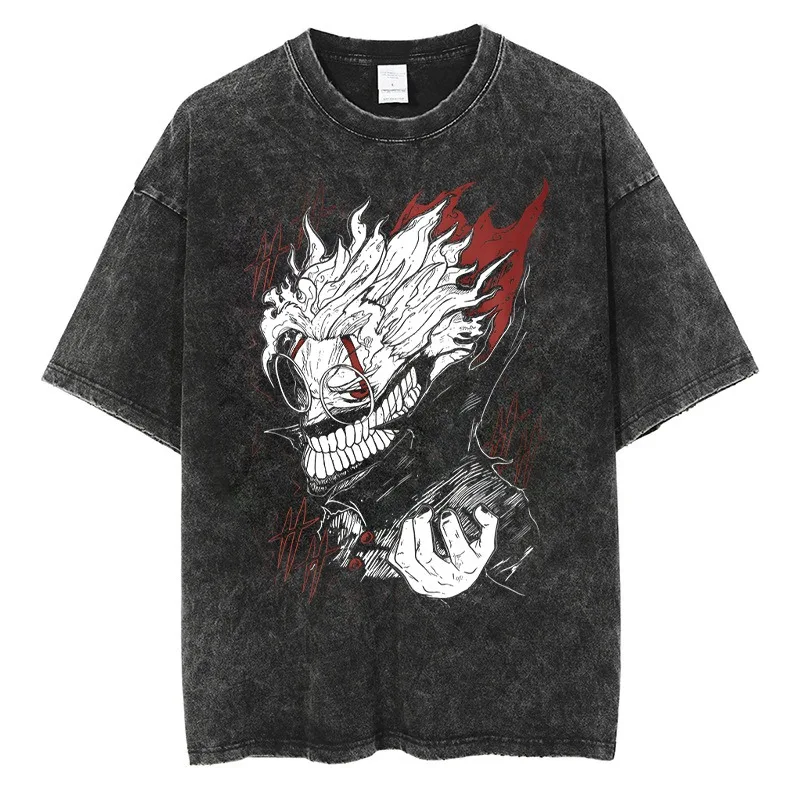 

Dandadan Okarun Merch Ken Takakura Vintage Wash Tee T-Shirts Women Men Fashion Streetwear Short Sleeve Top