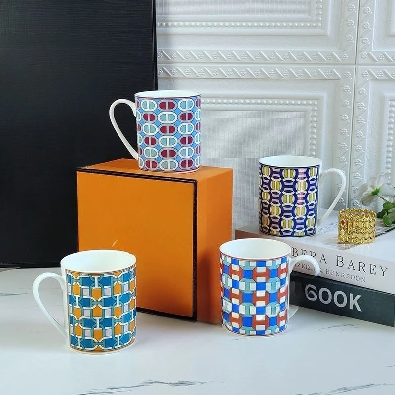 

European ceramic mug gift box milk cup home office tea cup