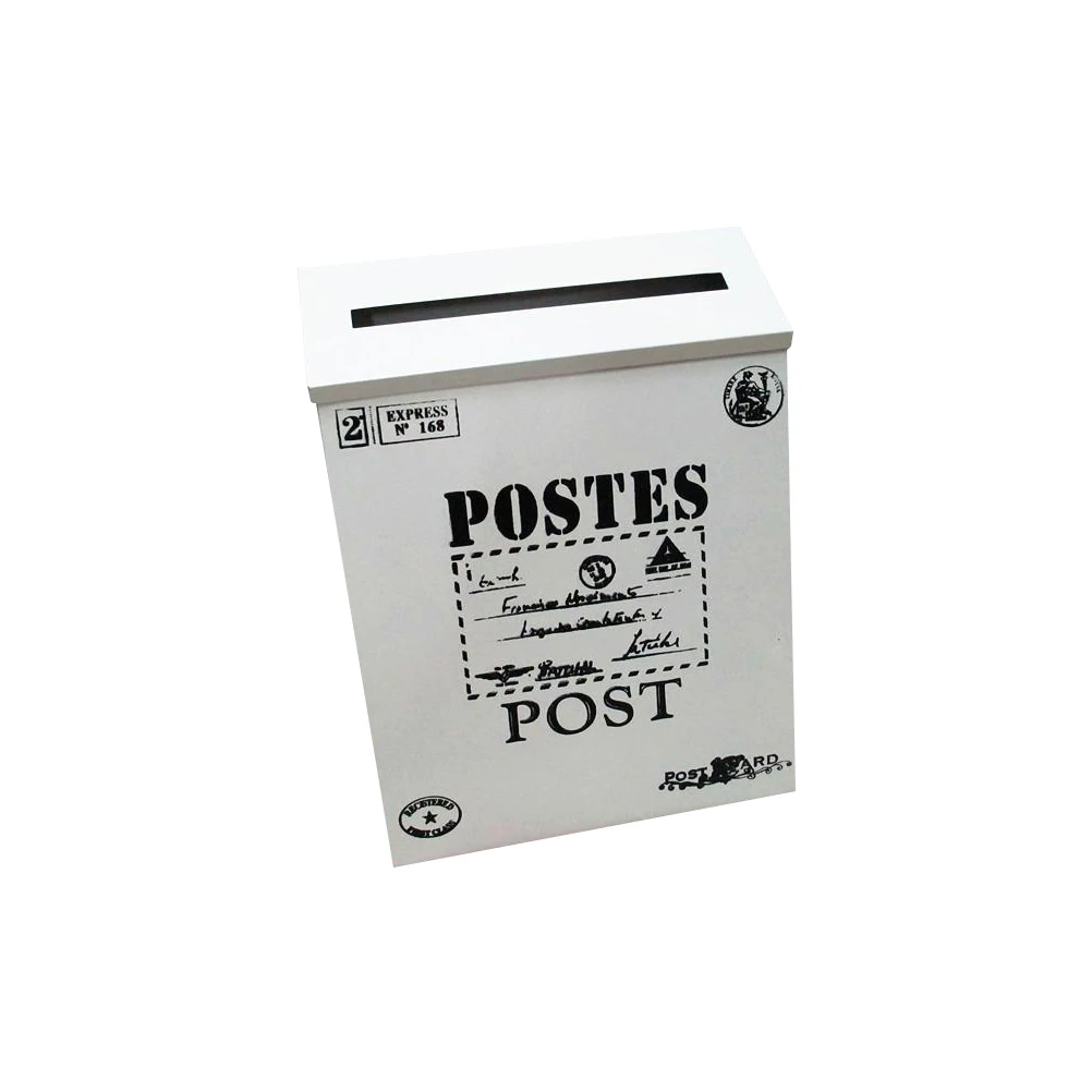 

Retro Iron Mailbox 22x6x29cm Vintage Post Box Metal Decorative Wall Ornament Home Photo Prop Tin Letter Design Durability Style