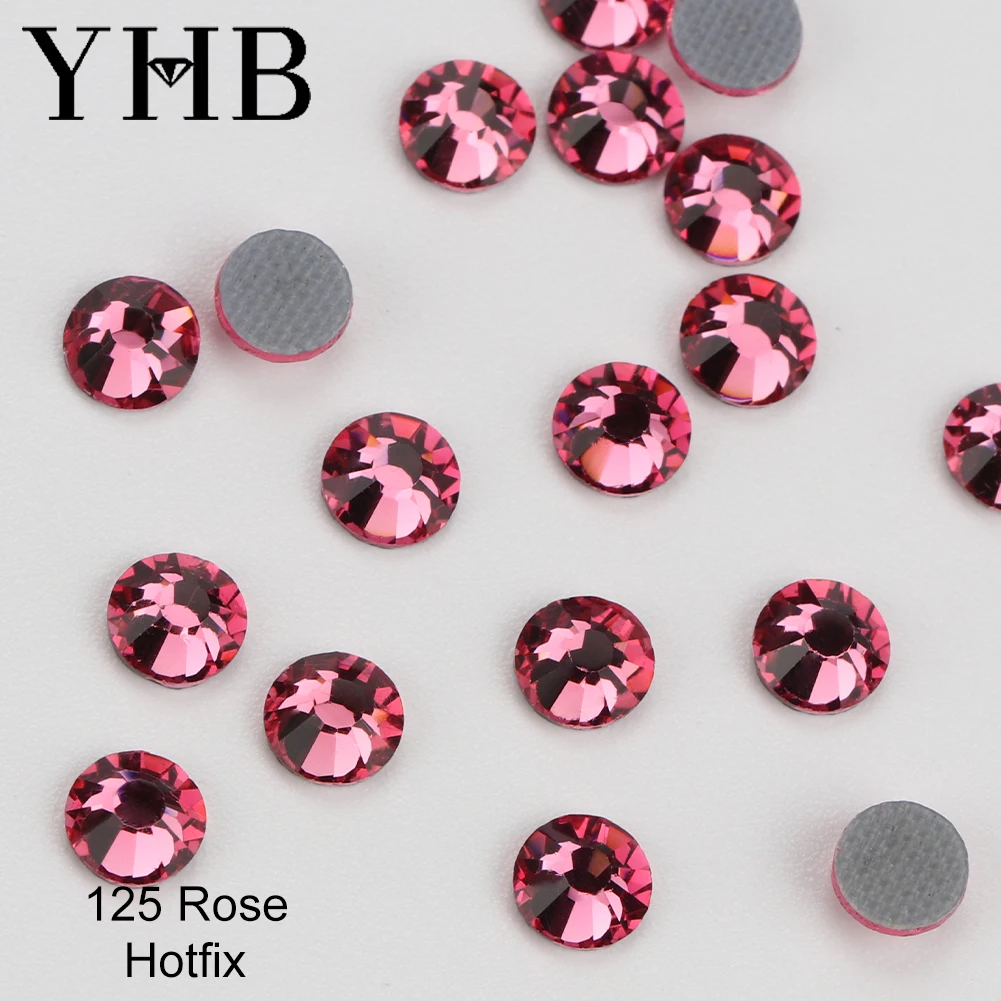 YHB High Quality Red Flatback Hotfix Rhinestones For Shoes Bags Nails Phones Fabric Garment Decoration DiY Jewelry Accessories image 3