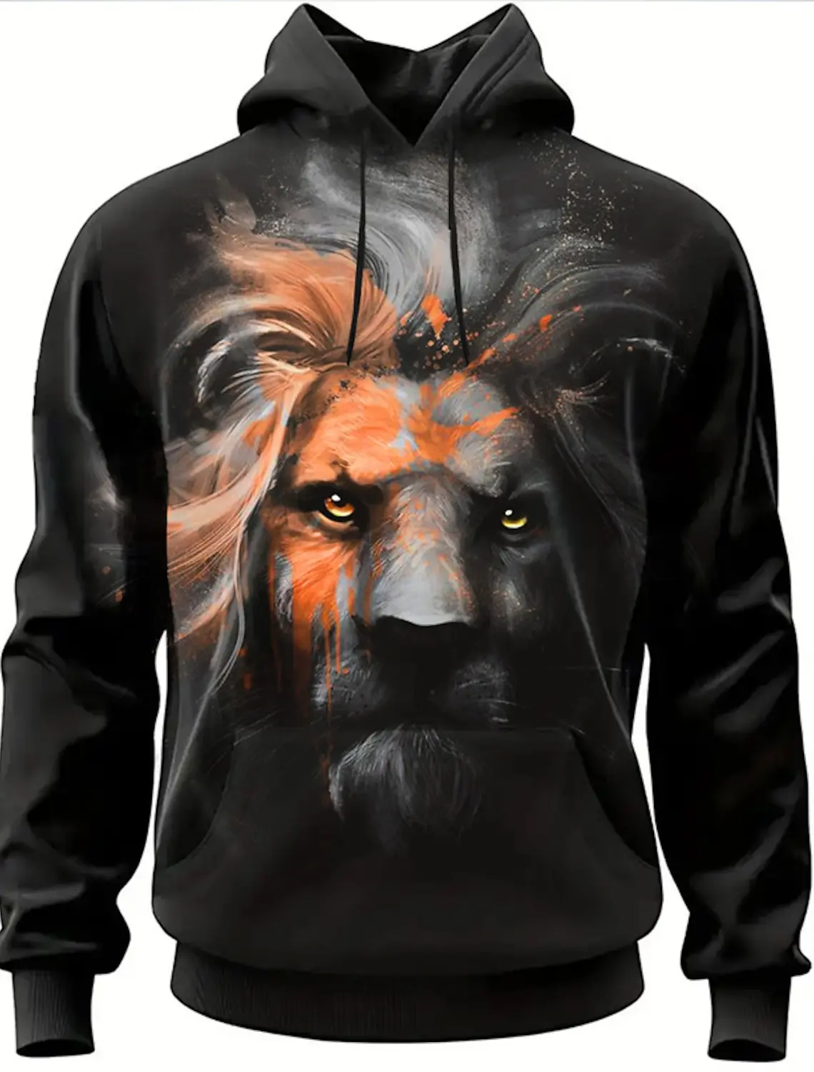 

Graphic Lion & Tiger Men's Fashion 3D Print Hoodie Sports Hoodies Print Front Pocket Spring & Fall Designer Hoodie Sweatshirt