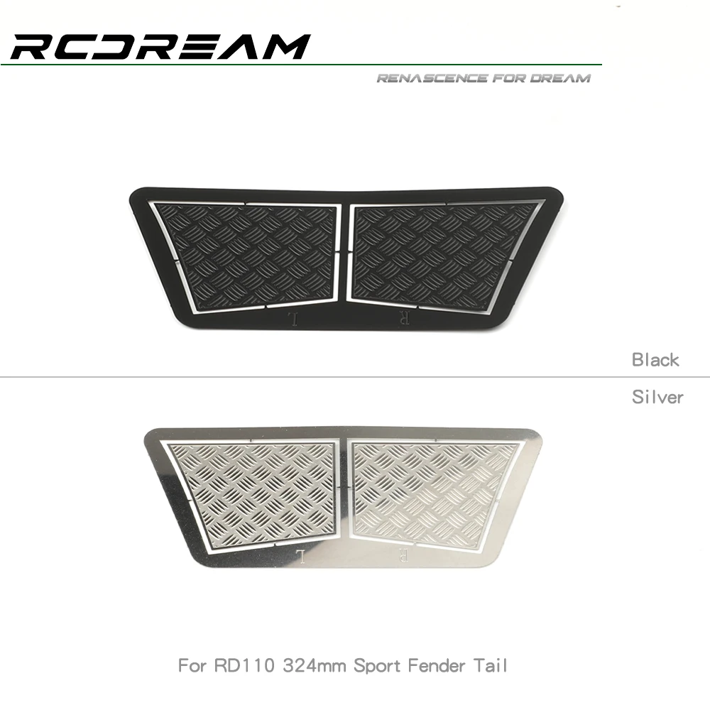 RCDream Stainless Steel Decorative Sheet for RD110 324mm Body Skirt Border Fender Upgrade Option Parts