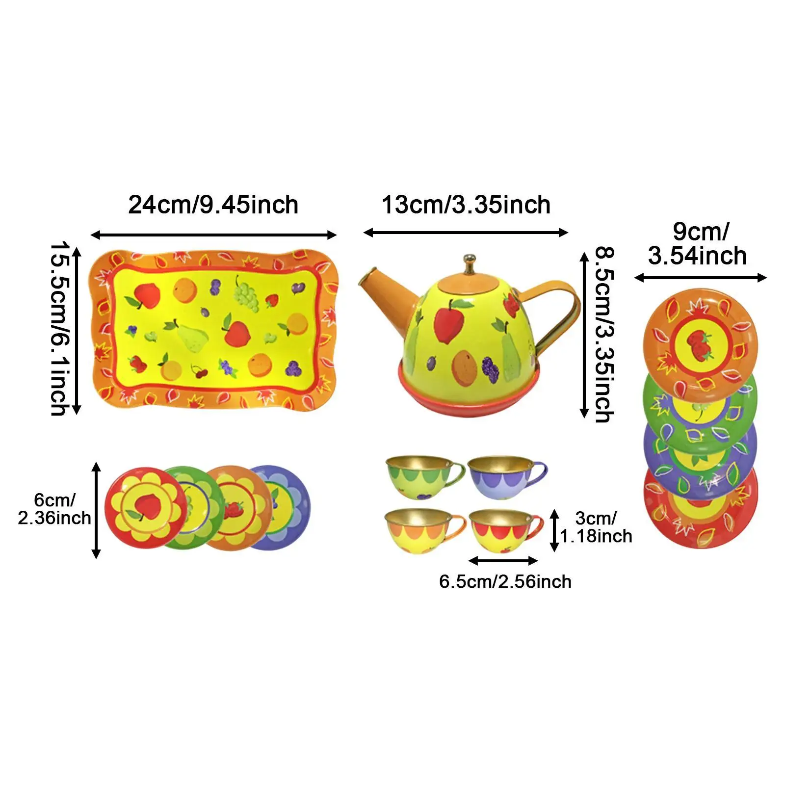 Kinder-Teeset, Nachmittagstee, Spielset, Rollenspiel, pädagogisches Prinzessinnenspielzeug, Teekanne, Tassen-Set für Kleinkinder, Kinder im Alter von 3, 4, 5 und 6 Jahren