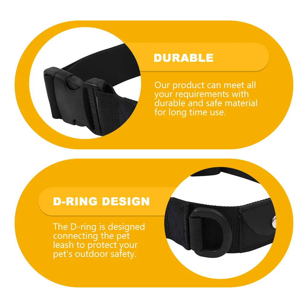 2pcs Pet Positioning Adjustable Anti-Lost Dog Collar Outdoor Safety D-Ring Wear-Resistant Nylon Dog Protective Collar For Dogs