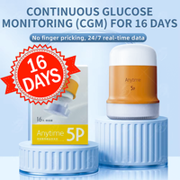 Yuwell CGM Libre Sensor Anytime 5P 16 Days Continuous Blood Glucose Monitoring Freestyle Blood Glucose Meter for Android iOS
