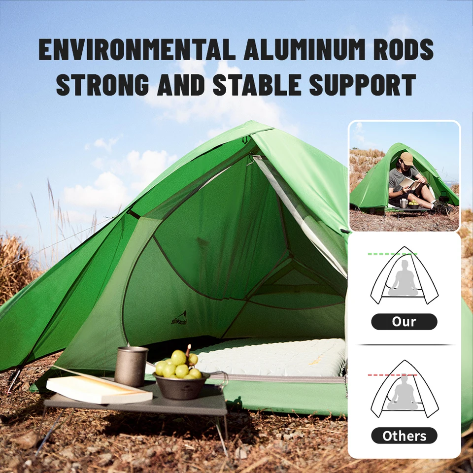 Naturehike New Cloud Up Base Camping Tent 1 2 3Person Lightweight