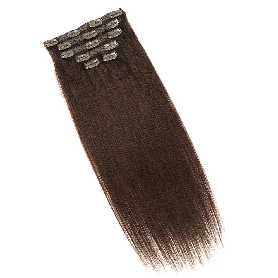 البرازيلي ريمي مستقيم كليب في وصلات شعر بشرية مجموعة من 6 شعر طبيعي 70 جرام 50 سنتيمتر وصلات شعر حقيقية للحجم والطول #4