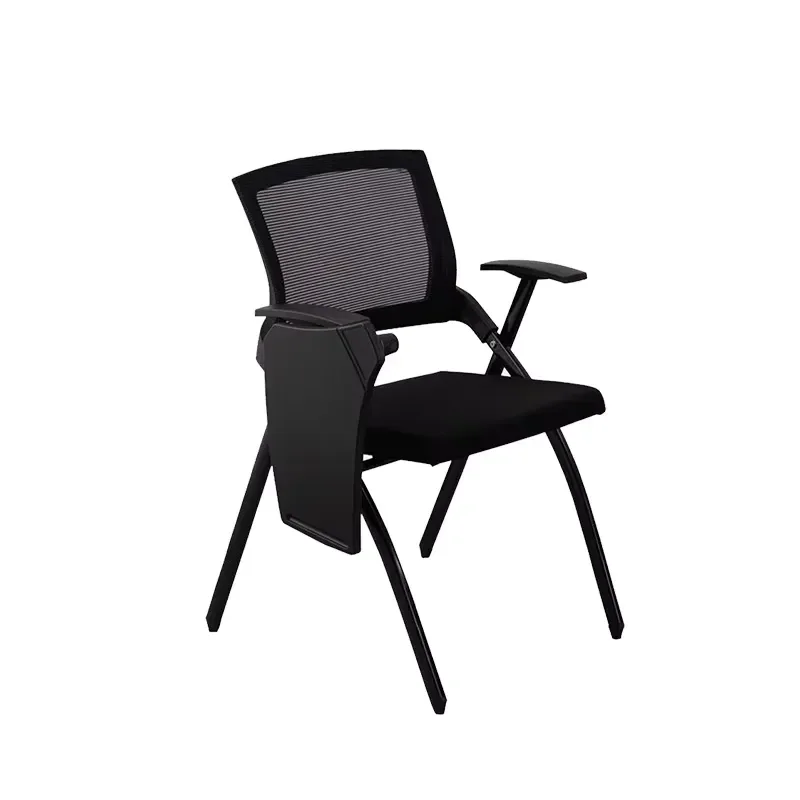 durable Hot Sale University School Furniture Student Study Chair Fabric Folding Chair Office Training Chair With Table