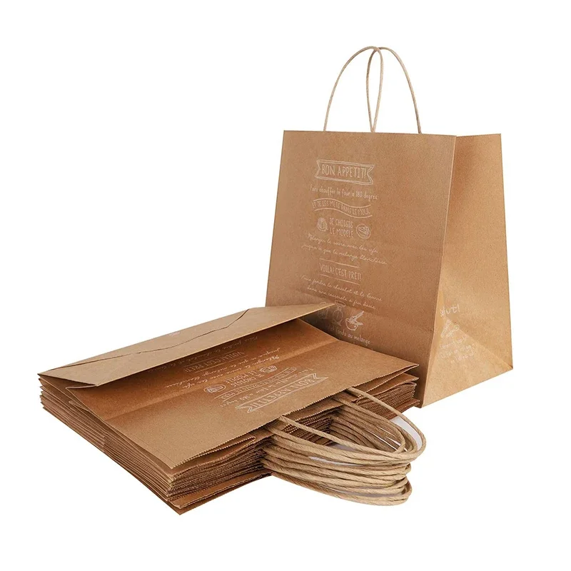 Paper Bag,Eco-friendly Brown Bag small gift bag idream Kraft Paper Bags – Large Twist Handle canvas bag