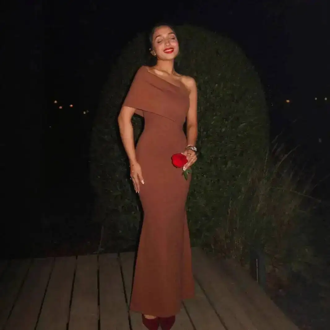 2025 New Design Style Dress Slim Fit and Slimming, Including Buttocks, Women's Strapless, Solid Color, Sexy Fish Tail, One Party