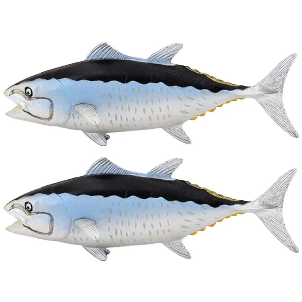

2Pcs Sea Fish Simulation Sculpture Decorative Artificial Fish Ornament Desktop Craft Kids Color Cognition Creative Educational