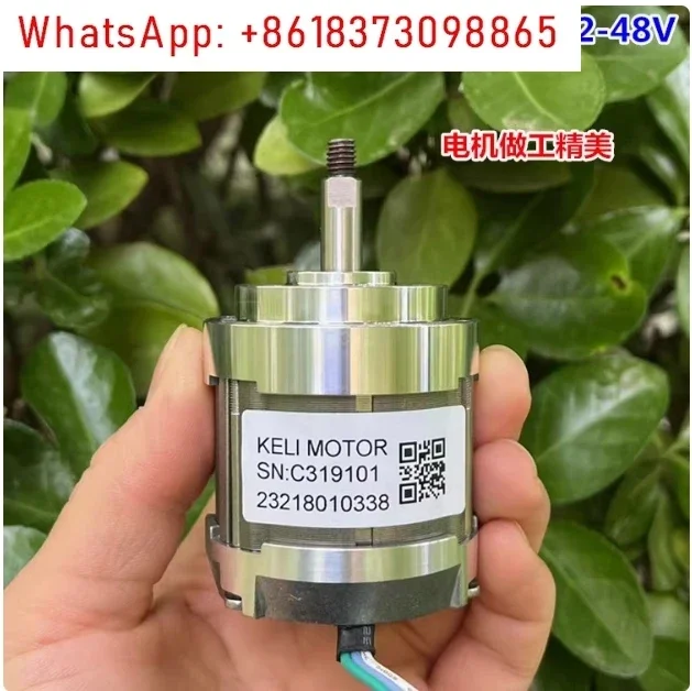 12V-24V High torque Neodymium Strong Magnetic Brushless Motor with a 52mm diameter Inner rotor Hall free Brushless Power Motor