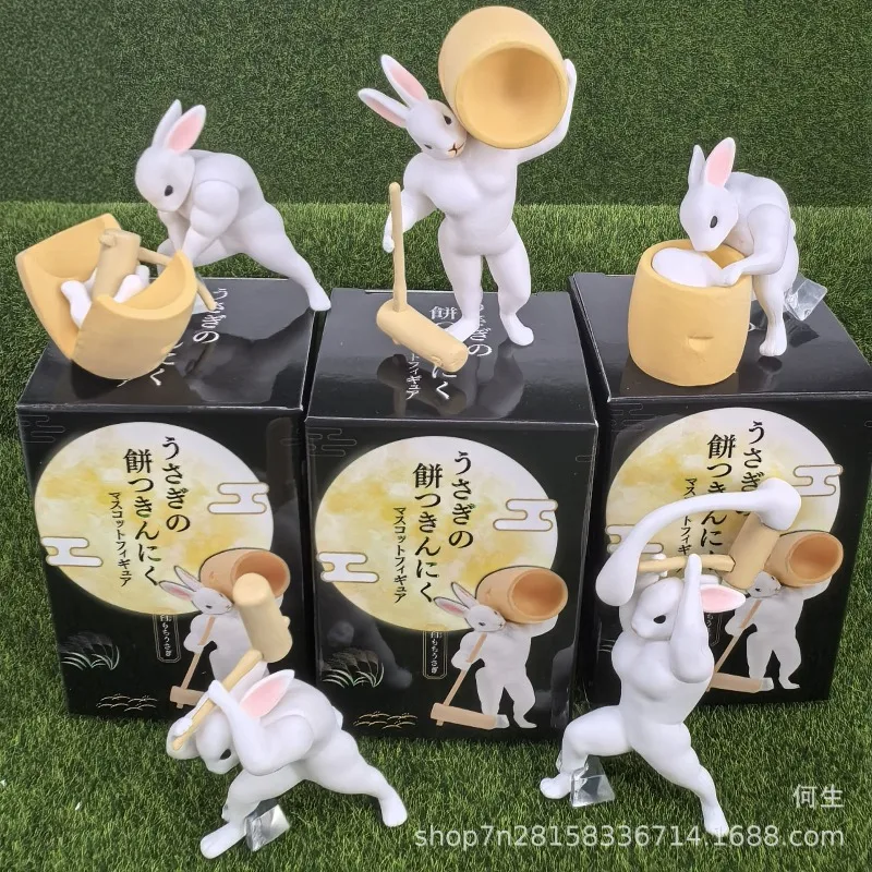 

Япония Muscle Mochi Rabbit слепая коробка игрушки милый кролик аниме фигурка кукла модель игрушки коллекционные украшения подарки для детей
