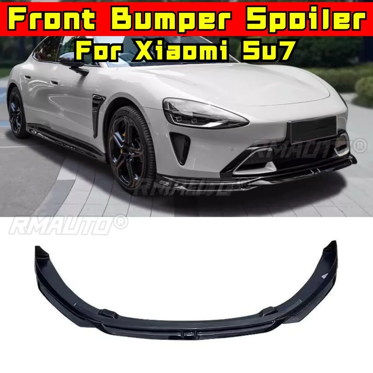 Car Front Bumper Spoiler Lip Diffuser Splitter Gloss Black Modification Part For Xiaomi Su7 Car Accessories
