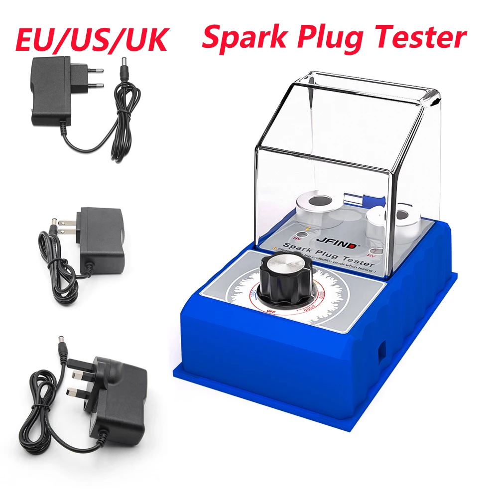 Motorcycle Spark Plug Tester JFIND JF109 Pro Spark Plug Tester Detector Auto Engine Ignition Coil Tester Dual Hole 110V 220V