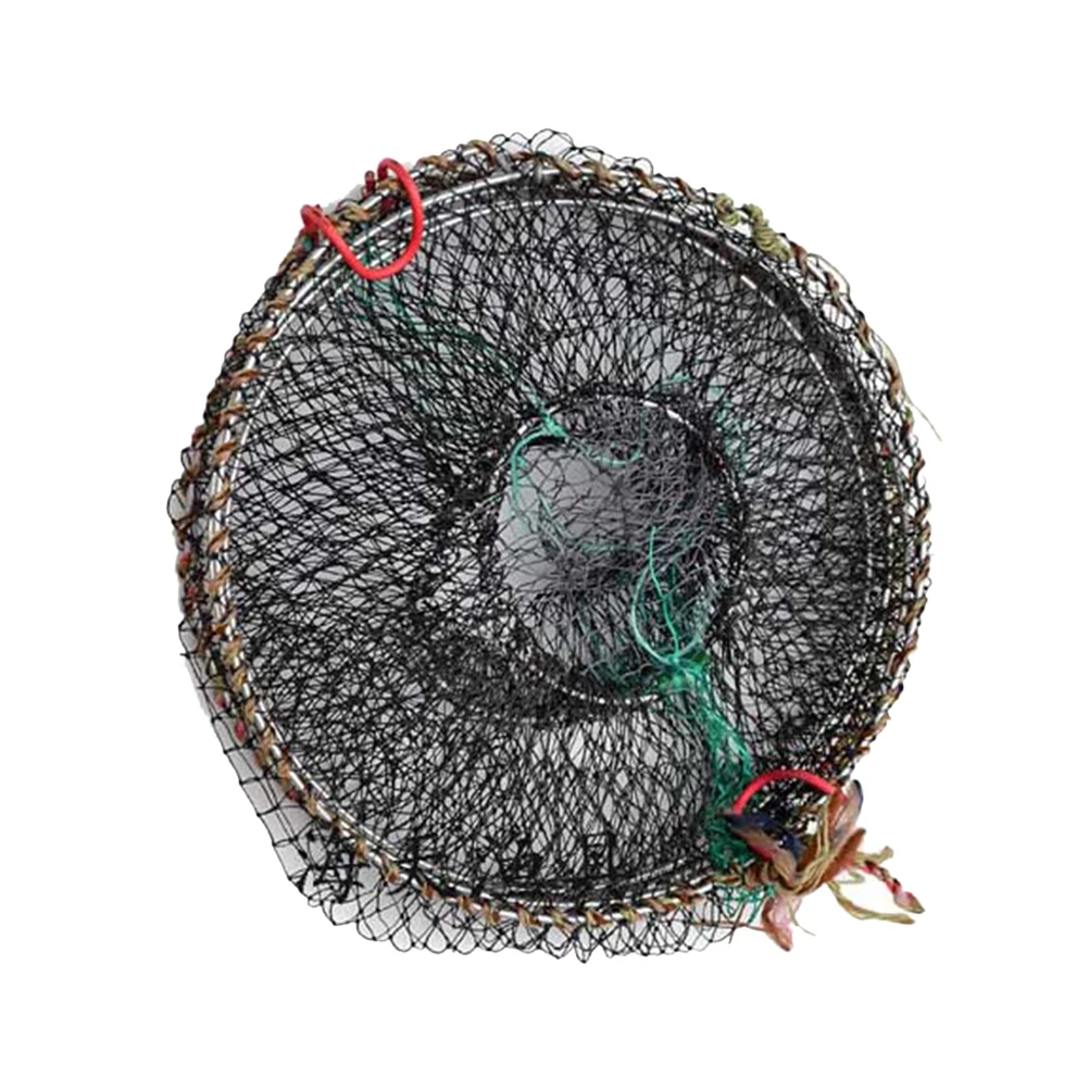 Folding Fishing Net Portable Foldable Bait Cast Nets Mesh Trap Crayfish