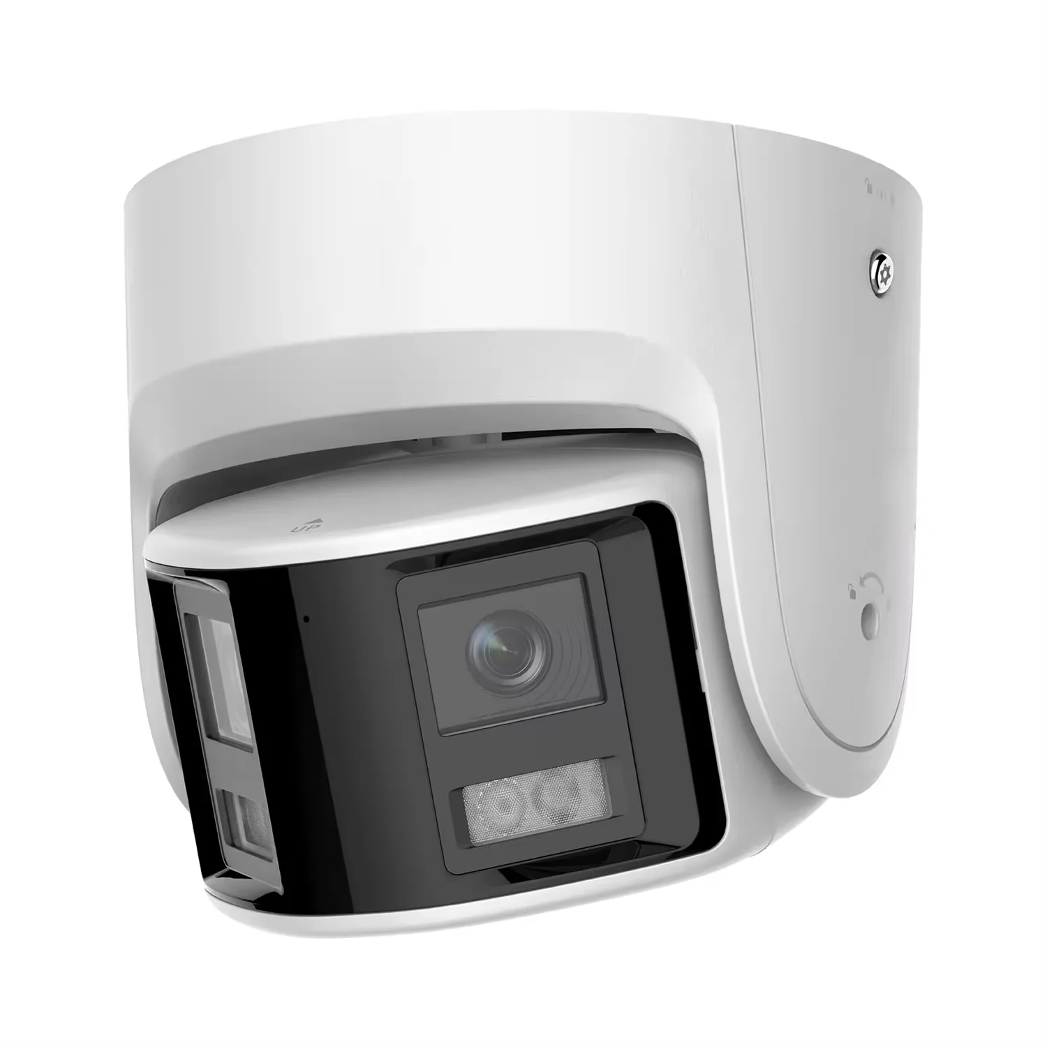 OEM POE IP Camera CCTV 6MP Dual Lens Panoramic Camera 180 degree image Human/Vehicle Detection Sound & flash alarm 2-way talk