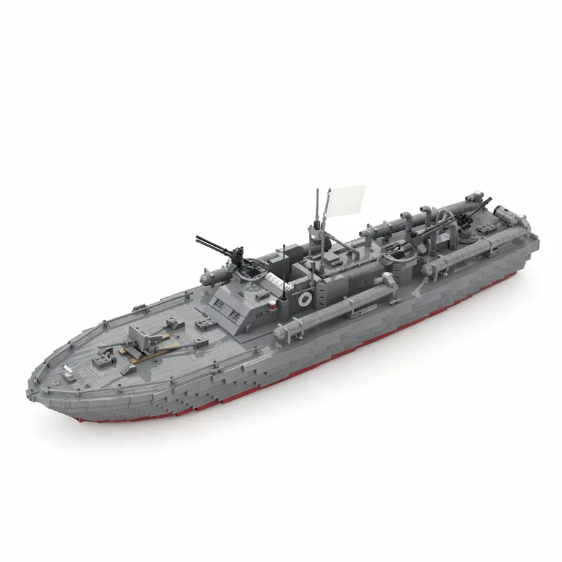 2926pcs MOC Torpedo Boat PT-109 Freestyle Model Toy Building Blocks Construction Christmas Gift Display Collection Education 3D