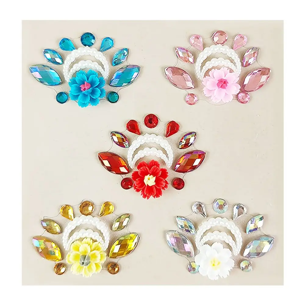 DIY لاصق ماكياج الماس ملصق الماس قناع 3D كريستال كريستال الأحجار الكريمة الوشم المؤقت مهرجان حجر الراين الوشم النساء #1