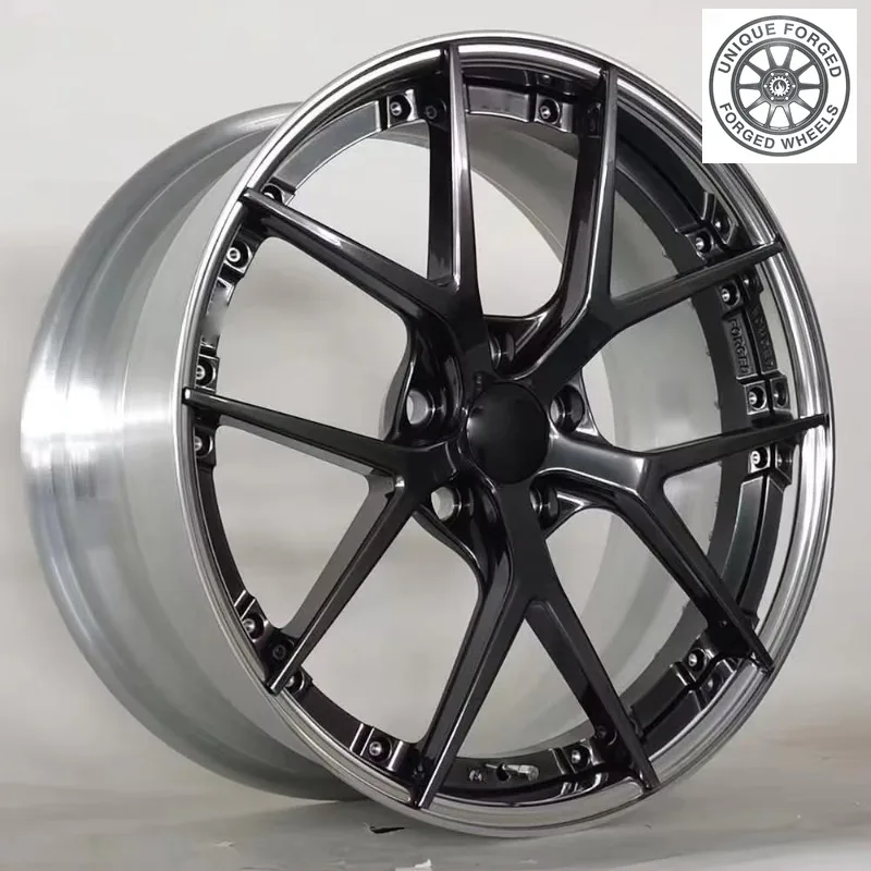 26 Style 2‑Pcs 17 18 19 20 21 22 24 Inch Muti Spoke 5 Holes Passenger Car Wheels Aluminum Alloy Forged Wheels