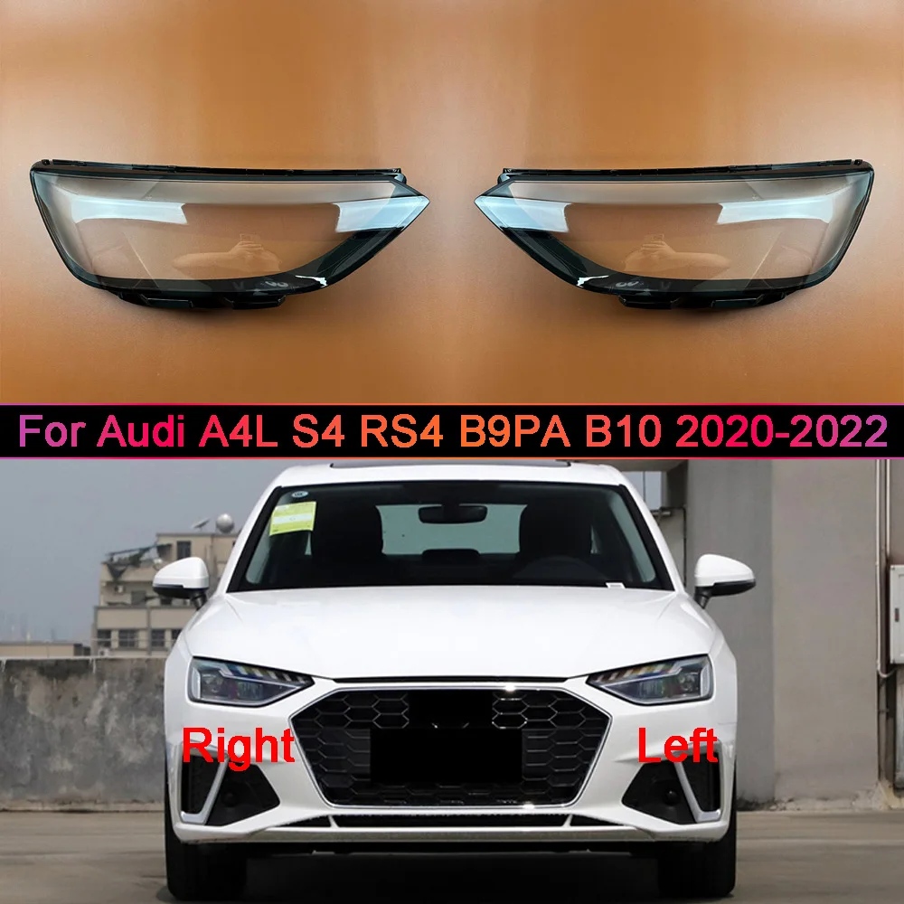 For Audi A4L S4 RS4 B9PA B10 2020-2022 Headlamp Transparent Cover Headlight Shell Lens Replace The Original Lampshade Plexiglass