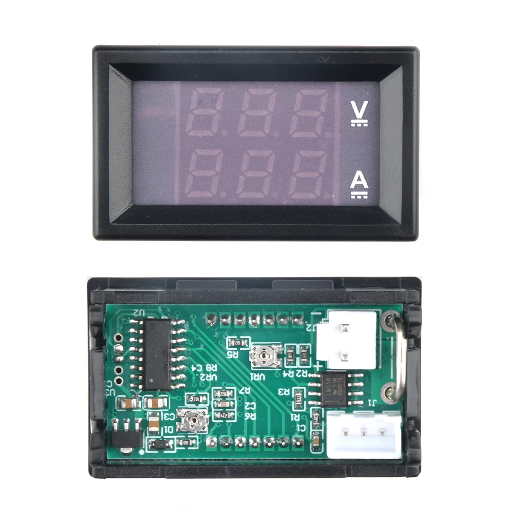 DC 0-100V 10A woltomierz cyfrowy amperomierz podwójny wyświetlacz czujnik napięcia miernik prądu Panel Amp woltomierz 0.28 \