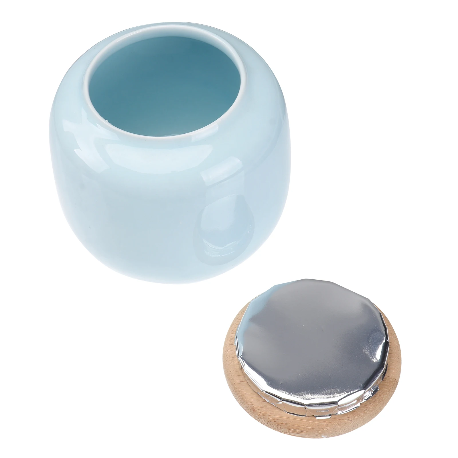 

Tea Storage Canister White Ceramic Container Waterproof Portable Office Home Supply Protection Beautiful Color Long