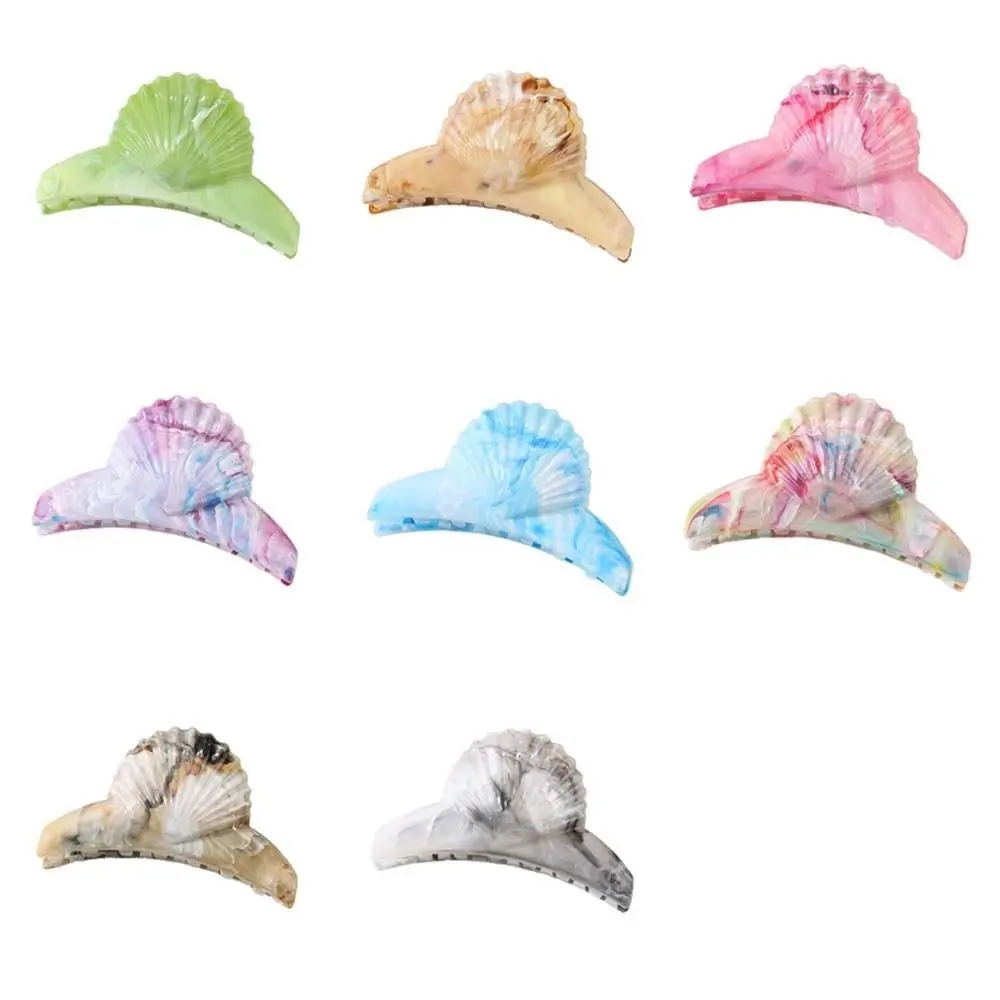 Hair Grab Clip Acetate Shell Hair Clips Beach Headwear Korean Style Acetic Acid Barrettes Acetic Acid High Ponytail Clip