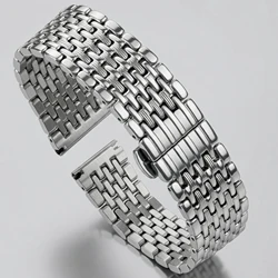 Watch Bracelet 16mm 18mm 20mm 22mm Silver Stainless Steel Watchbands Women Men Solid Wrist Watch Strap Accessories