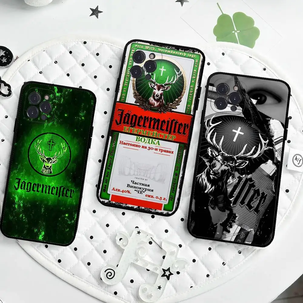 Чехол для телефона J-Jagermeister с аниме для Iphone 16, 15, 17, 13, 14, 12, 11 Pro Max Plus, черный чехол-чехол