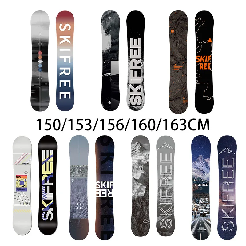 SKIFREE-All-Mountain Snowboard Package for Men, 150 cm, 153 cm, 156 cm, 160 cm, 163cm