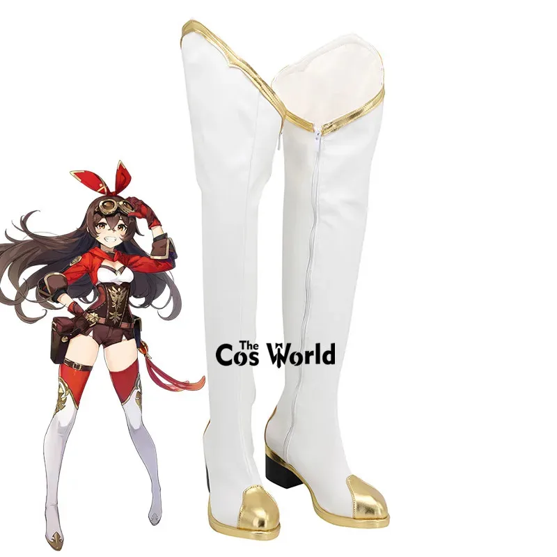 Os jogos Genshin Amber personalizam botas de sapatos de cosplay