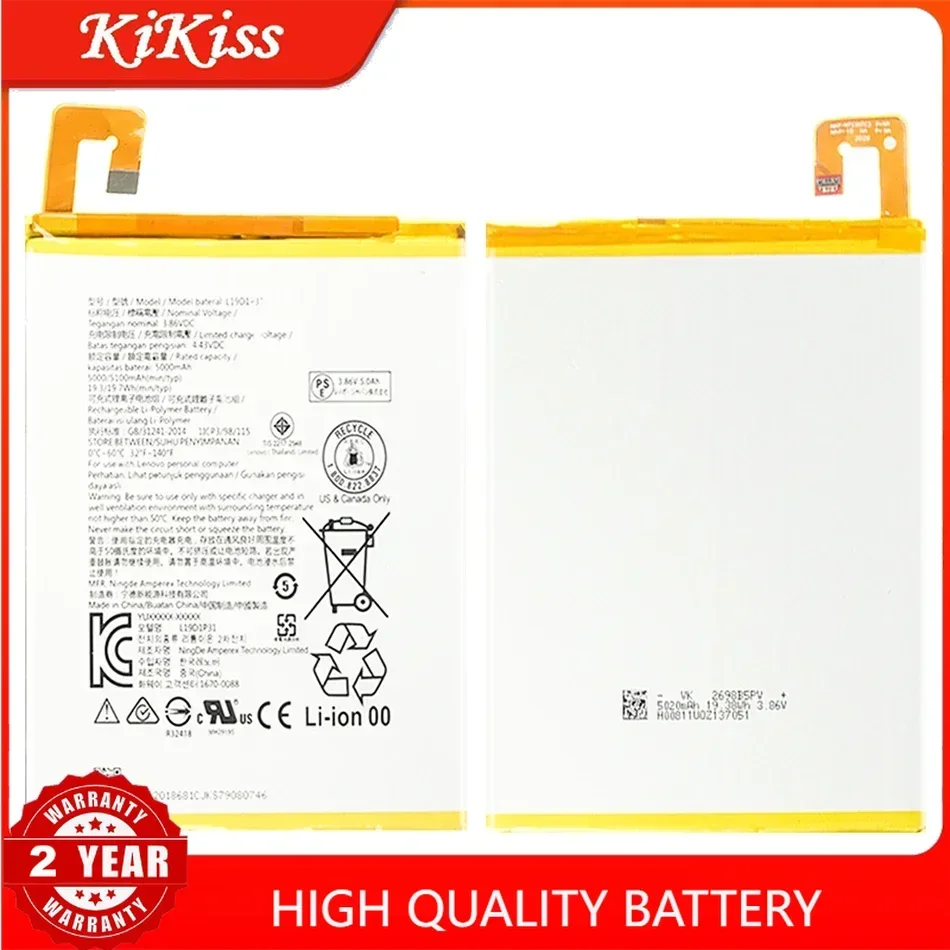 High Quality L19D1P31 5100mAh Phone Replacement Battery For Lenovo Tab M8 TB-8705F/N/M TB-8505F/N/M Batteries