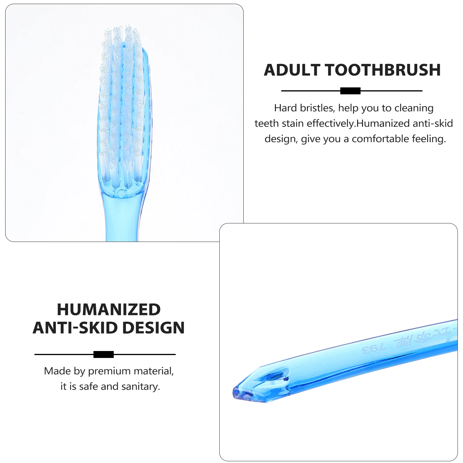 

12pcs Hard Bristle Adults Family Pack Travel Adult Toothbrush Dental Cleaning Safe Toothbrush For Adults Gifts