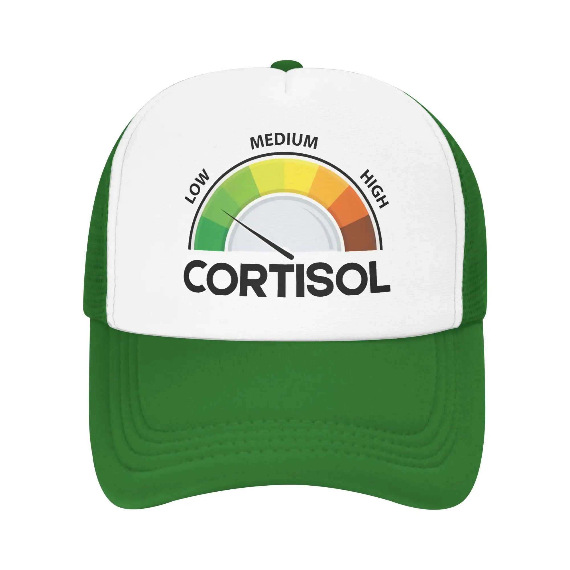 Low Cortisol Levels v Meme  Mesh Baseball Caps Man Woman Sport Trucker Hat Funny Wellness Meme Hat Dad Hat Autumn Trucker Cap